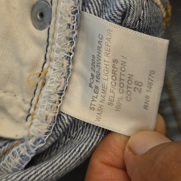 RE/Done Originals Light Wash Distressed Jeans Sz 28 - Picture 7 of 11